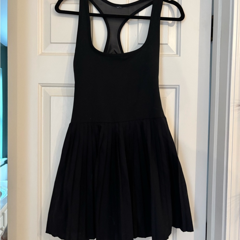 Fabletics Black Pleated Athletic Dress